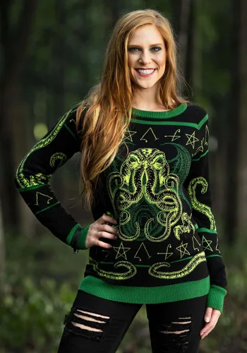 Vista 4 de Fun Costumes Rage of Cthulhu - Suéter de Halloween para adultos