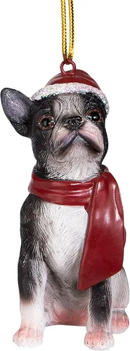 Vista 8 de Design Toscano - Figura de perro para decoración navideña.