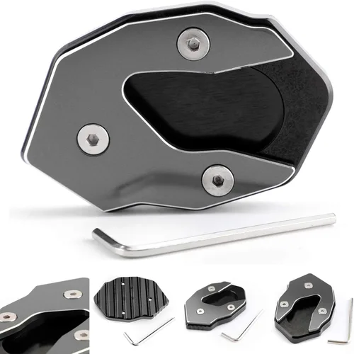 Vista 10 de Soporte lateral soporte ampliador pad para KAWASAKI 17-18 Versys-X300 Negro