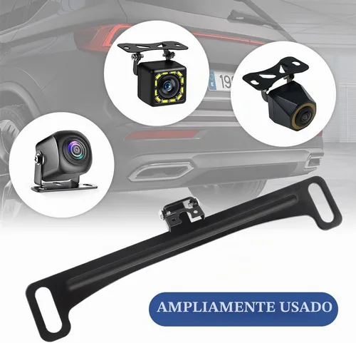 Vista 5 de Cámara de respaldo universal para placa de matrícula, kit de montaje para cámara de visión trasera en el salpicadero, soporte para cámara de placa