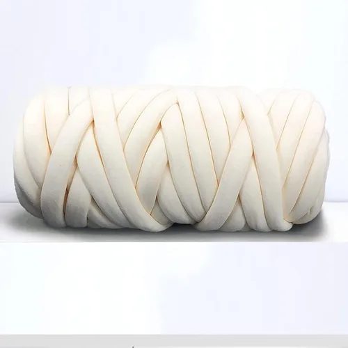 Vista 13 de Hilo grueso para tejido de brazo gigante para manta de nudo trenzado, hilo grueso jumbo tuerce tubular Ya rn suave extra grueso Yar n, tejido Gris