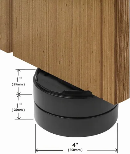 Vista 3 de Slipstick Stack-Its - Elevadores de cama ajustables de 1 pulgada (juego de 8) elevadores de altura de 1 pulgada, 2 pulgadas o 3 pulgadas, elevadores