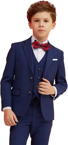 Vista 2 de Trajes de 5 piezas para niños, conjunto formal de portador de anillo de boda