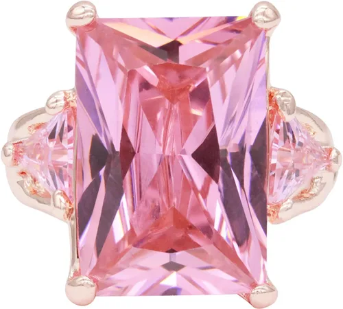 Vista 7 de Lavencious Anillos elásticos grandes y brillantes con circonitas cúbicas para mujer, talla 7-9