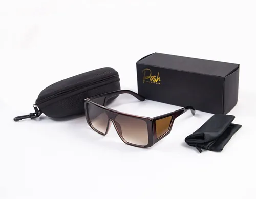 Vista 6 de Gafas de sol envolventes para hombre y mujer que se ajustan sobre los anteojos protectores laterales divertidos tonos cuadrados de diseño y2k