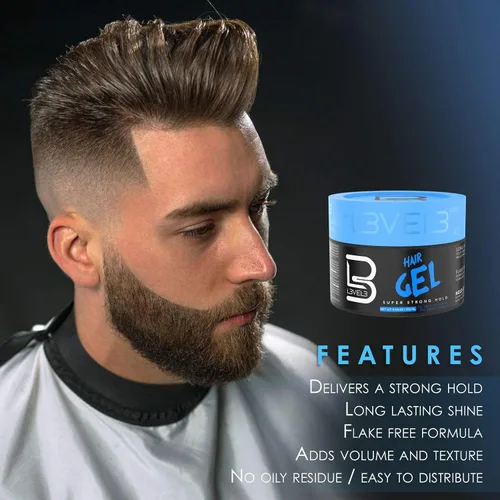 Vista 5 de L3 - Gel para el cabello - Sujeción súper fuerte - Sin escamas - Brillo duradero - Para hombres y mujeres - Gel de nivel 3 - Añade volumen y textura