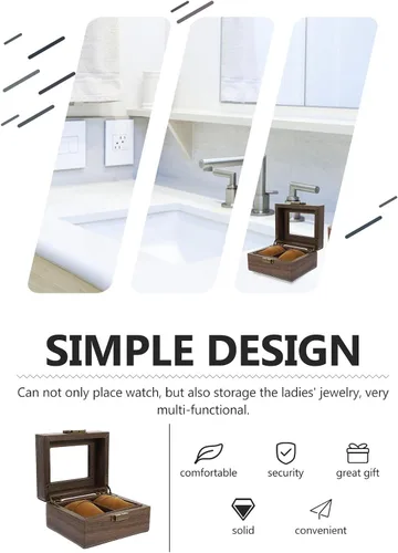 Vista 4 de Hemobllo Caja de reloj de escritorio, vitrina, organizador de pulsera
