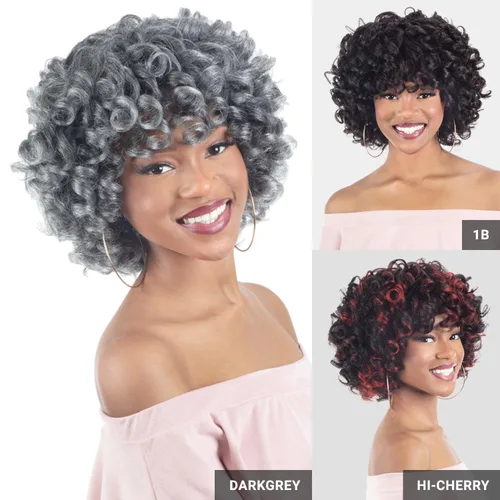 Vista 4 de Shake-N-Go - PELUCA NATURAL ME - FLEXI-ROD CURL (gris oscuro)