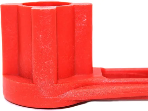 Vista 2 de JSP Manufacturing Llave de gas y bung llave de tambor sólido sin chispas (rojo) (1)