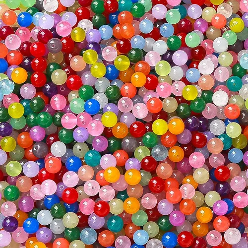 Vista 65 de 4mm 90 piezas Cuentas de piedra natural de turquesa africana para hacer joyería Cuentas sueltas de gemas redondas para pulseras, collares, aretes