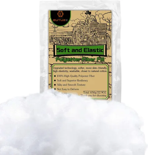Vista 9 de BUTUZE Relleno de fibra de poliéster de 60g/2.1oz, relleno de fibra premium para manualidades, relleno de ganchillo de alta resiliencia, relleno