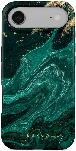 Vista 13 de BURGA-Funda p/teléfono compatible c/iPhone 14 Plus, carcasa rígida híbrida de 2 capas + Funda protectora de silicona, almendras latte a lunares