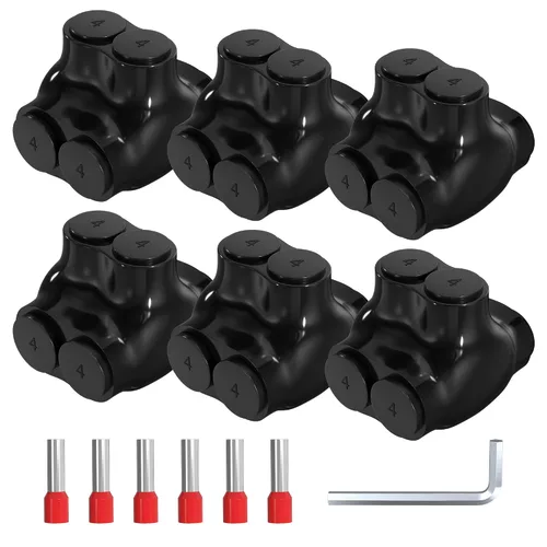 Vista 9 de Joinfworld Conectores de empalme con aislamiento de 2 puertos 2-14 AWG Conectores de alambre de aluminio a cobre Conectores de cable eléctrico