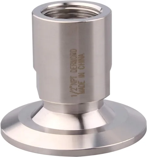 Vista 10 de Dernord - Adaptador de abrazadera triple de 1.5'' a abrazadera de rosca FNPT de 1 pulgada para tubería sanitaria