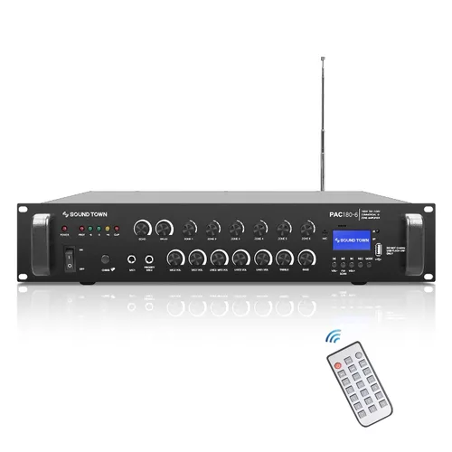 Vista 6 de Sound Town 70V/100V amplificador de potencia comercial (PAC80-2)