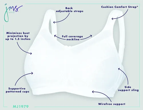 Vista 4 de Just My Size brasier sin alambre, tiras ocultas, acolchado, para mujer