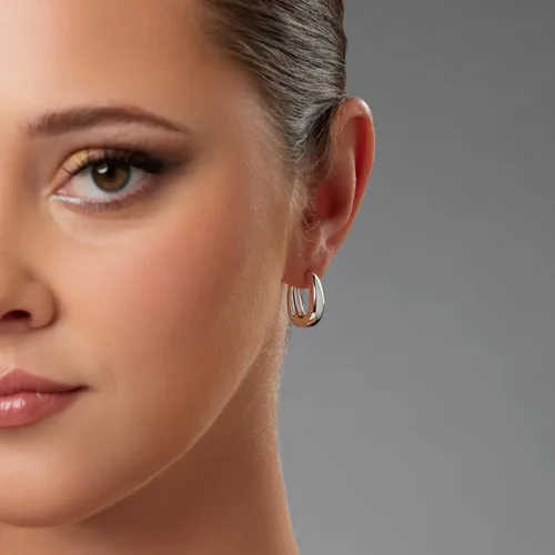 Vista 2 de MILLA Aretes tipo huggie de oro de 14 quilates o plata de ley para mujer, paquete múltiple e individuales, aretes para mujer, aretes de moda Y2K