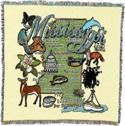 Vista 25 de Pure Country Weavers State of Alabama - Manta cuadrada para regalo, manta de tapiz tejida de algodón, fabricada en los Estados Unidos