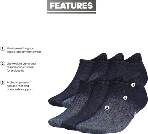 Vista 2 de adidas Men's Superlite Super No Show Socks 6-Pair
