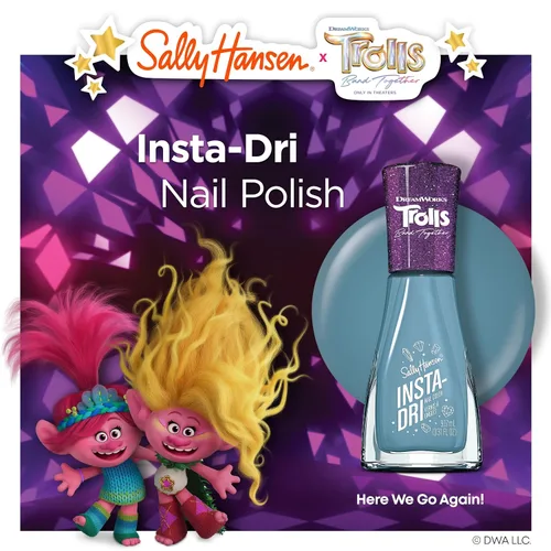 Vista 5 de Sally Hansen Colección de esmaltes de uñas Insta-Dri x Trolls - Here We Go Again! - 0.31 onzas líquidas 136 - ¡Aquí vamos de nuevo!