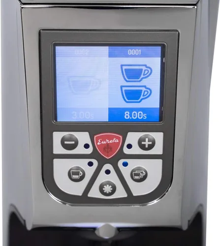 Vista 5 de Eureka Atom Speciality 65 - Molinillo de café expreso, tolva corta, rebabas planas de 2.559 in, tecnología silenciosa, dosificación programable