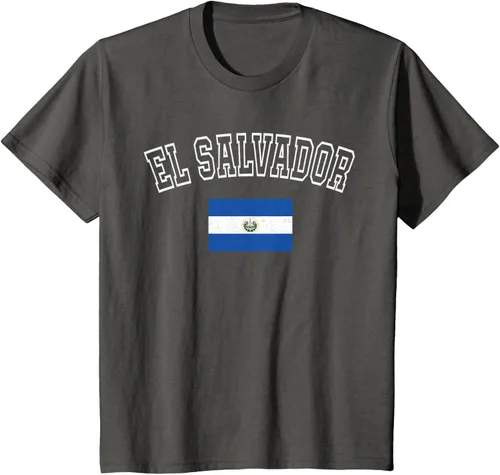 Vista 45 de Camiseta vintage con diseño de la bandera de El Salvador