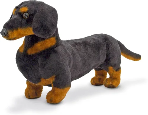 Vista 4 de Melissa & Doug Dachshund Gigante - Perro de Peluche Realista Grande