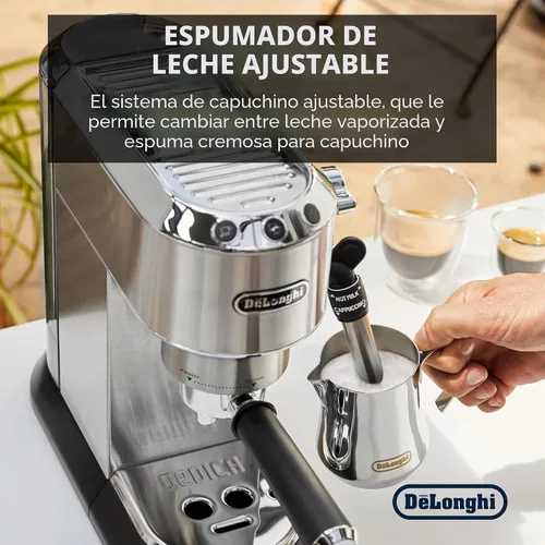 Vista 6 de De'Longhi EC685M Dedica Deluxe - Máquina automática de café expreso, 35 onzas, 1, metálico