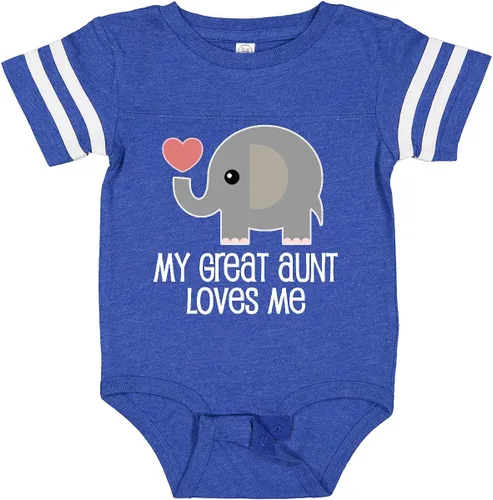 Vista 13 de inktastic Body para bebé Great Aunt Loves Me Elefante 0040 Negro