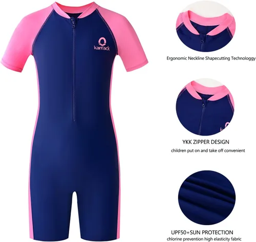 Vista 5 de karrack Traje de baño de una pieza para niñas y niños con protección solar UPF 50+