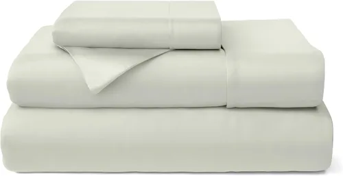 Vista 35 de Cosy House Collection Juego de sábanas de 3 piezas de 100% rayón derivado de bambú, fresco, transpirable, sedoso y suave con bolsillo profundo Crema