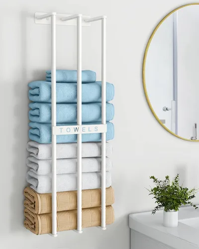 Vista 9 de Bethom Towel Racks for Bathroom, 3Tier Towel Storage Organizer, Matte Black Black-a