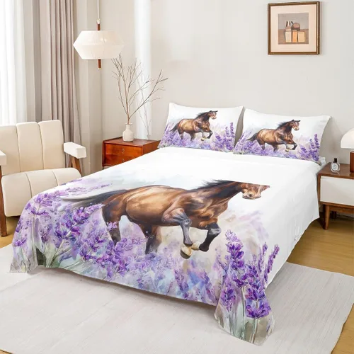 Vista 23 de Western Cowboy - Juego de sábanas para niños, tamaño individual, juego de ropa de cama rústica de herraduras, cactus y herraduras, decoración