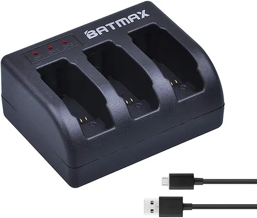 Vista 5 de Batmax GoPro Hero 5/6/7/8 Baterías de repuesto (paquete de 3) + cargador USB de 3 ranuras con puerto Tpye C para GoPro Hero 5 Hero 6 Hero 7 Black