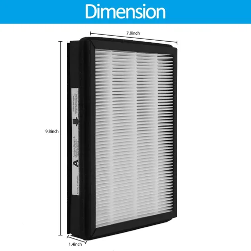 Vista 8 de Paquete de 2 filtros de repuesto IAF-H-100A True Idylis A, compatible con FAP-C01-A, Idylis purificadores de aire AC-2119, IAP-10-100, IAP-10-150