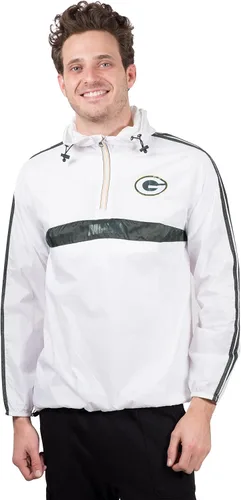 Vista 7 de Ultra Game NFL - Chaqueta cortavientos con capucha y cremallera para hombre