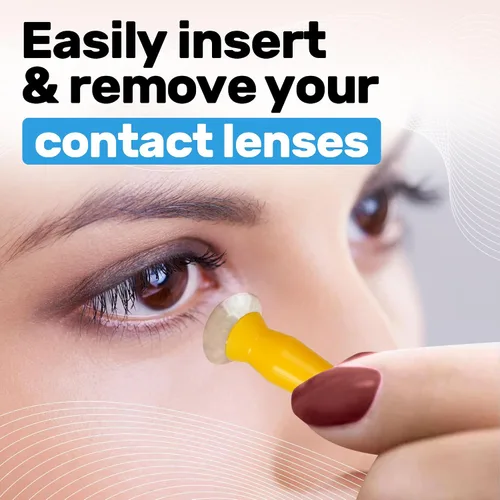 Vista 3 de [Paquete de 6] Insertador de lente escleral + removedor - Aplicador de lentes de contacto sin ventilación para lentes duros/RGP, lentes esclerales