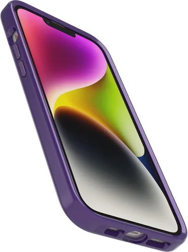 Vista 3 de OtterBox - Funda transparente para iPhone 14 Plus (solamente) - Hecha para Apple MagSafe, funda protectora resistente a los arañazos, perfil