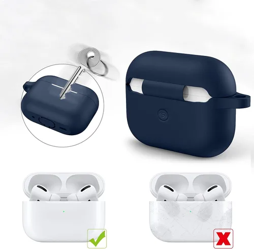 Vista 3 de Sahara - Venture Series - Funda de silicona para AirPods Pro (2ª generación), azul medianoche (HP00051)