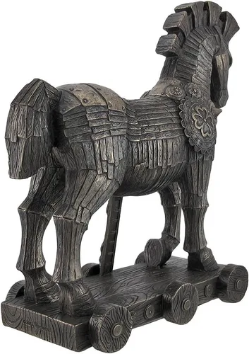 Vista 3 de Veronese Design 10 3/8 pulgadas caballo de Troya griego decoración