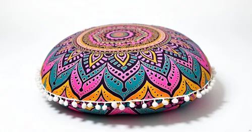 Vista 9 de CRAFT KALA - Funda de cojín redonda de 22" con mandala bohemio para meditación, para sala, asientos, pufs, para sala de estar, sala de yoga, hogar