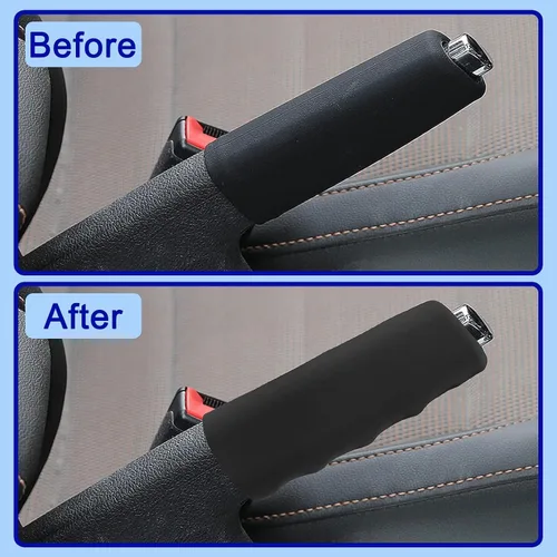 Vista 7 de cueclue 1 funda para freno de mano para automóvil, 4.8 x 1.65 x 1.41 pulgadas, cubierta protectora antideslizante para freno de estacionamiento
