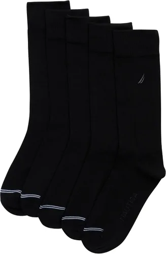 Vista 3 de Nautica Calcetines de vestir para hombre, paquete de 5 calcetines elásticos y cómodos con puños que se mantienen en marcha y costuras reforzadas