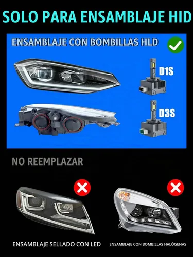 Vista 4 de RCJ Bombillas D1S, 30000LM Super Brillante 6000K Blanco Frío para Montaje
