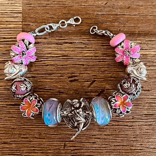 Vista 6 de Cute Angel of Love Sterling Silver Charm Bead Pendant Jewellery Amor Cupid Female Fairy Goddess fits pandora
