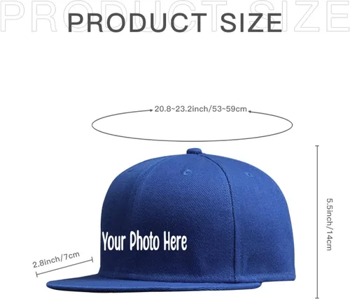 Vista 6 de Miujonvy Gorra de béisbol de diseño unisex Hip Hop con ala plana ajustable para papá