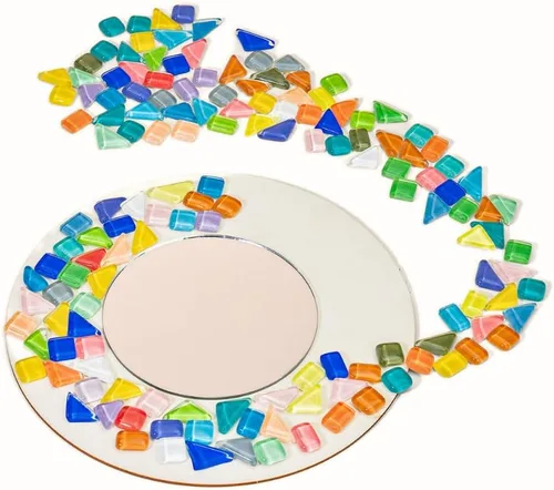 Vista 3 de Sculpd Kit de mosaico para niños, juego de manualidades de pintura para niños a partir de 7 años, cerámica, incluye azulejos de mosaico, 1 juego