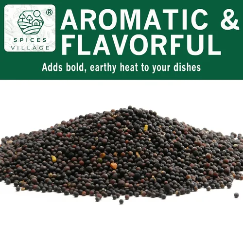 Vista 4 de SPICES VILLAGE Semillas de mostaza negra, 8 onzas, especias de mostaza entera para encurtir y chutney, kosher, sin gluten, sin OMG, bolsa resellable