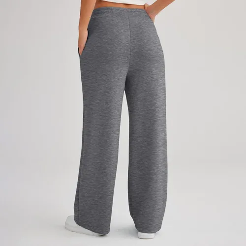 Vista 5 de Gumipy AirEssentials - Pantalones deportivos de pierna ancha para mujer, pantalones de pierna ancha para otoño, holgados, acampanados, cintura alta