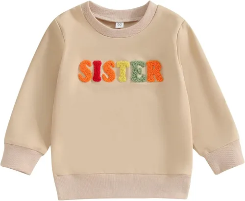 Vista 9 de Sudadera de manga larga con volantes para niña bebé, camiseta básica de color sólido, suéter de gran tamaño para niños, ropa de otoño Sudaderas